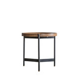 Fleurique Iron Nest Of 2 Tables with Mango Wood Top - Maison Rêves UK