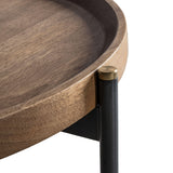 Fleurique Iron Nest Of 2 Tables with Mango Wood Top - Maison Rêves UK