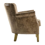 Fontenay Armchair Brown Leather - Maison Rêves UK