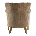 Fontenay Armchair Brown Leather - Maison Rêves UK