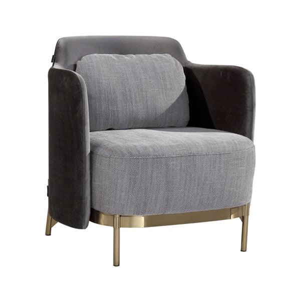 Gemma Lounge Chair - Grey - Maison Rêves UK