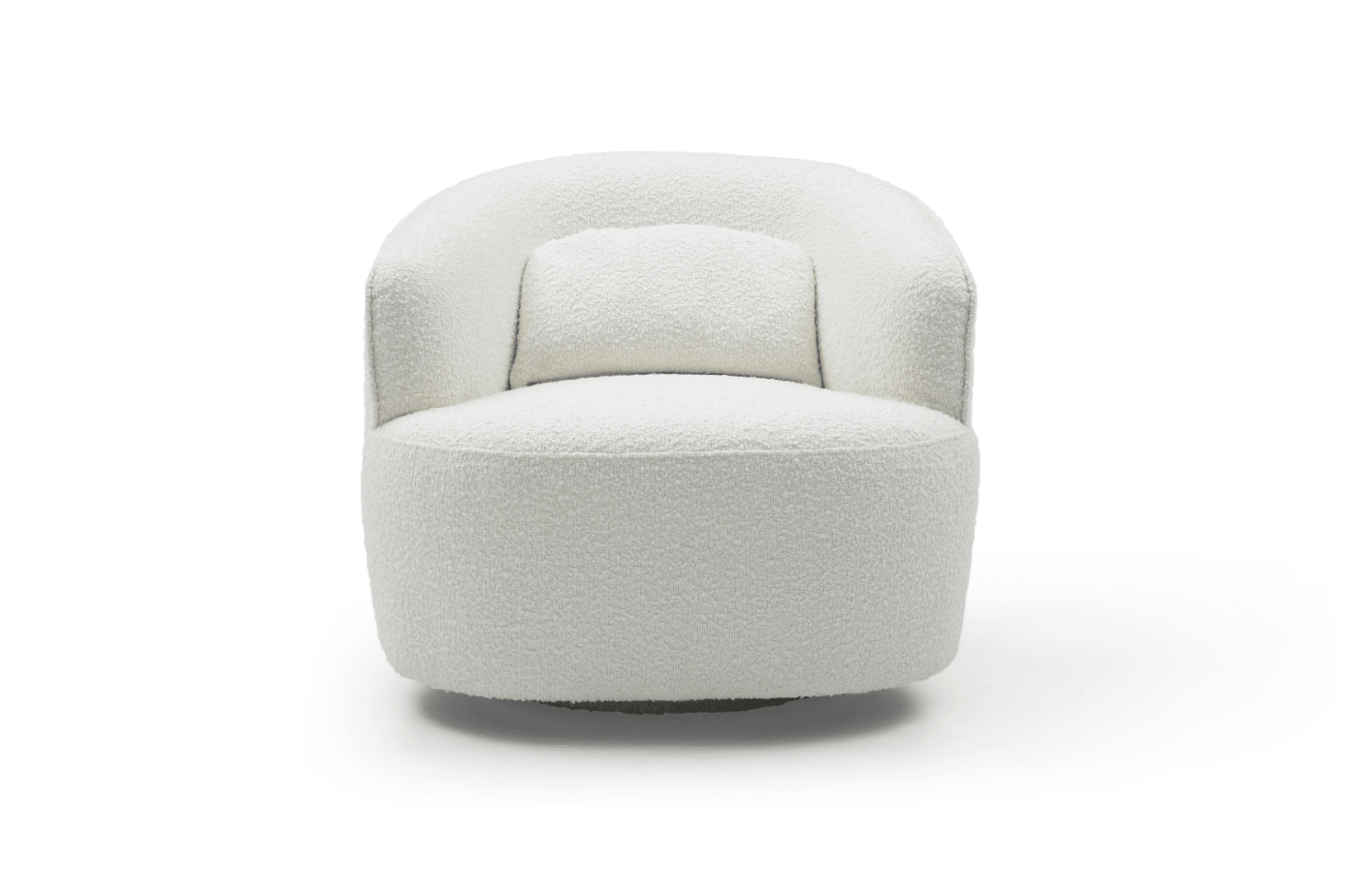 Grace Swivel Chair - Polar Bouclé - Maison Rêves UK