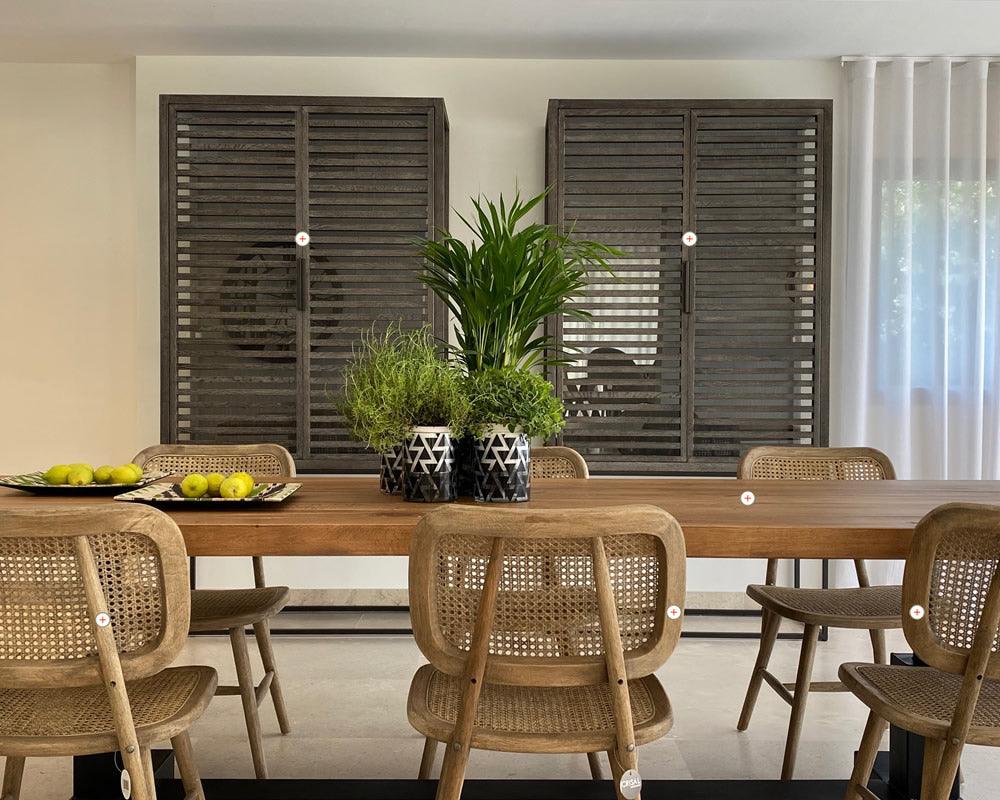 Granada Grey Oak Cabinet with Metal Base - Maison Rêves UK