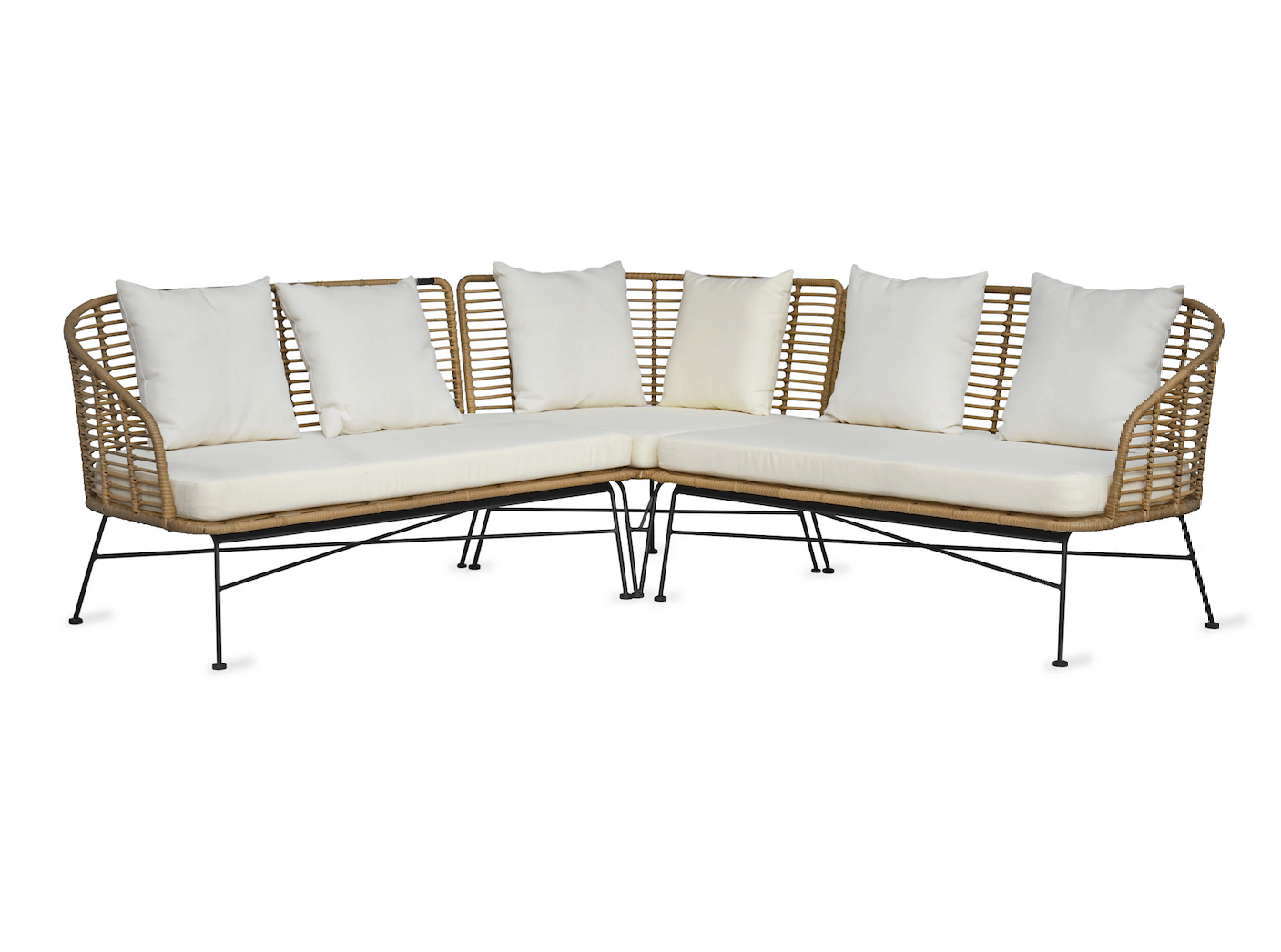 Hampstead Indoor & Outdoor Bamboo Corner Sofa - Maison Rêves UK