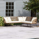 Hampstead Indoor & Outdoor Bamboo Corner Sofa - Maison Rêves UK