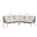 Hampstead Indoor & Outdoor Bamboo Corner Sofa - Maison Rêves UK