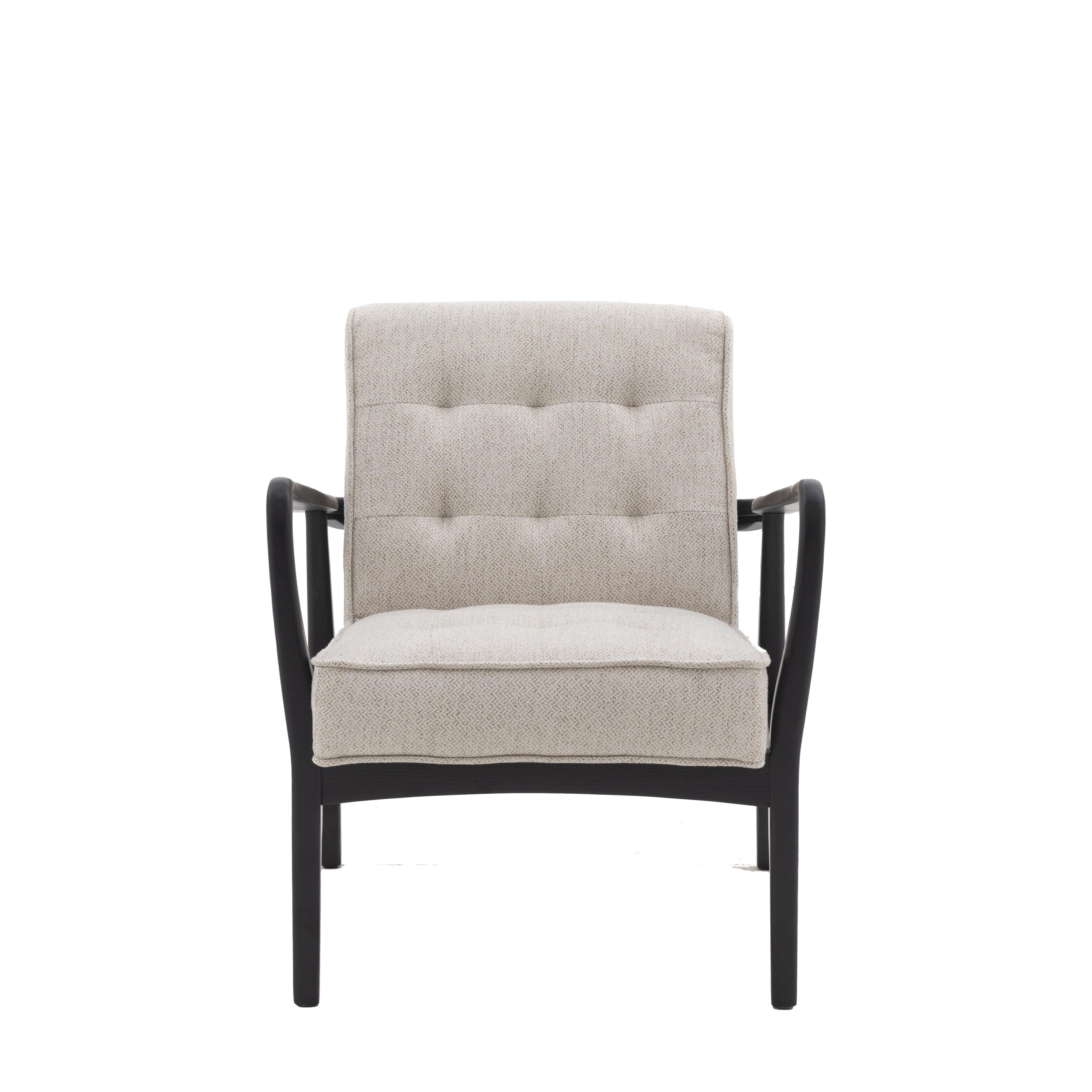 Havenstone Armchair Natural Weave with Oak Frame - Maison Rêves UK