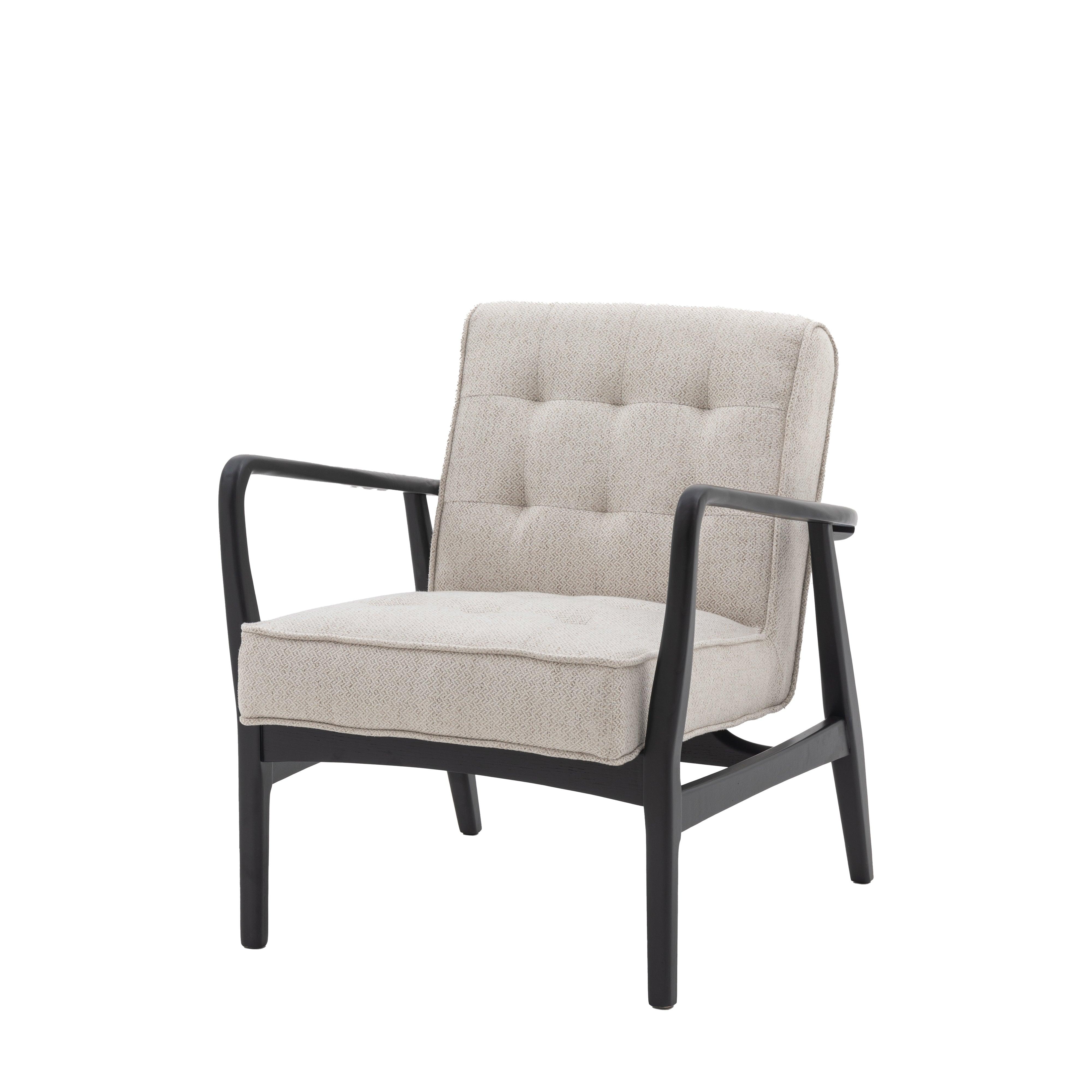 Havenstone Armchair Natural Weave with Oak Frame - Maison Rêves UK