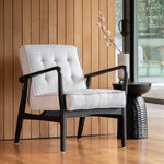 Havenstone Armchair Natural Weave with Oak Frame - Maison Rêves UK