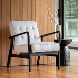 Havenstone Armchair Natural Weave with Oak Frame - Maison Rêves UK