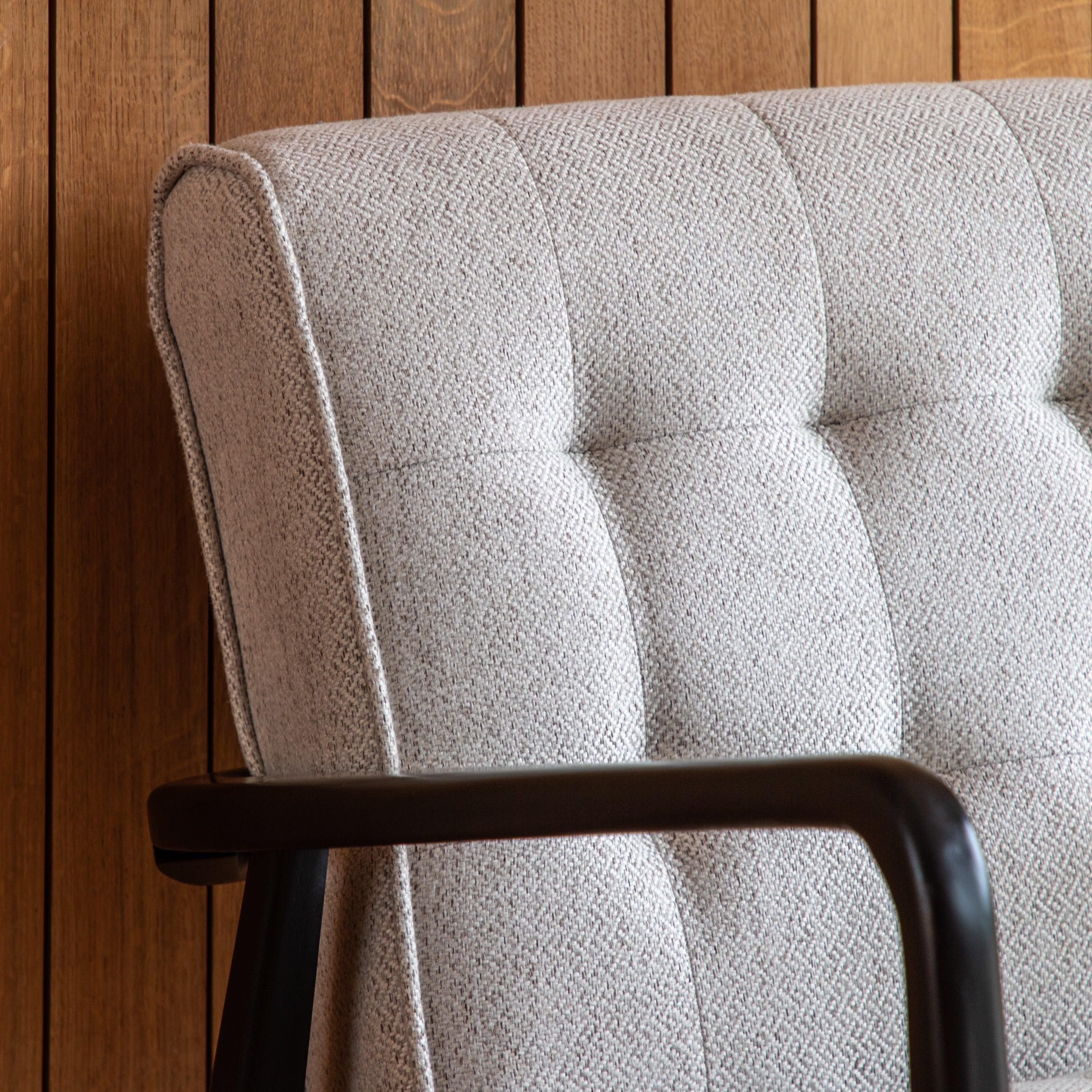 Havenstone Armchair Natural Weave with Oak Frame - Maison Rêves UK