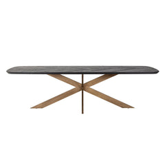 Hayley Dark Coffee Oak Dining Table with Chevron Top by Richmond Interiors - Maison Rêves UK