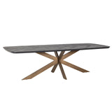 Hayley Dark Coffee Oak Dining Table with Chevron Top by Richmond Interiors - Maison Rêves UK