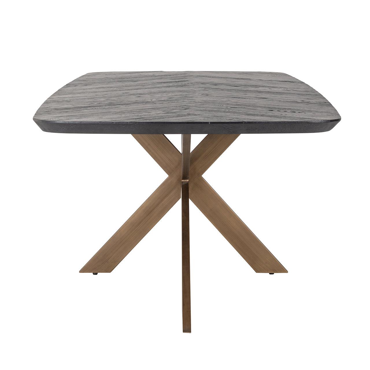 Hayley Dark Coffee Oak Dining Table with Chevron Top by Richmond Interiors - Maison Rêves UK