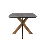 Hayley Dark Coffee Oak Dining Table with Chevron Top by Richmond Interiors - Maison Rêves UK