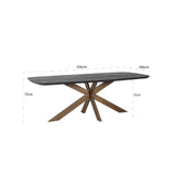 Hayley Dark Coffee Oak Dining Table with Chevron Top by Richmond Interiors - Maison Rêves UK