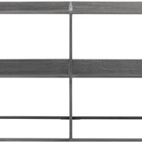 Illusion Oak Wood Parquet Sideboard L + Toprack L with Steel Frame