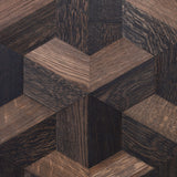 Illusion Oak Wood Parquet Sideboard M + Toprack M with Steel Frame
