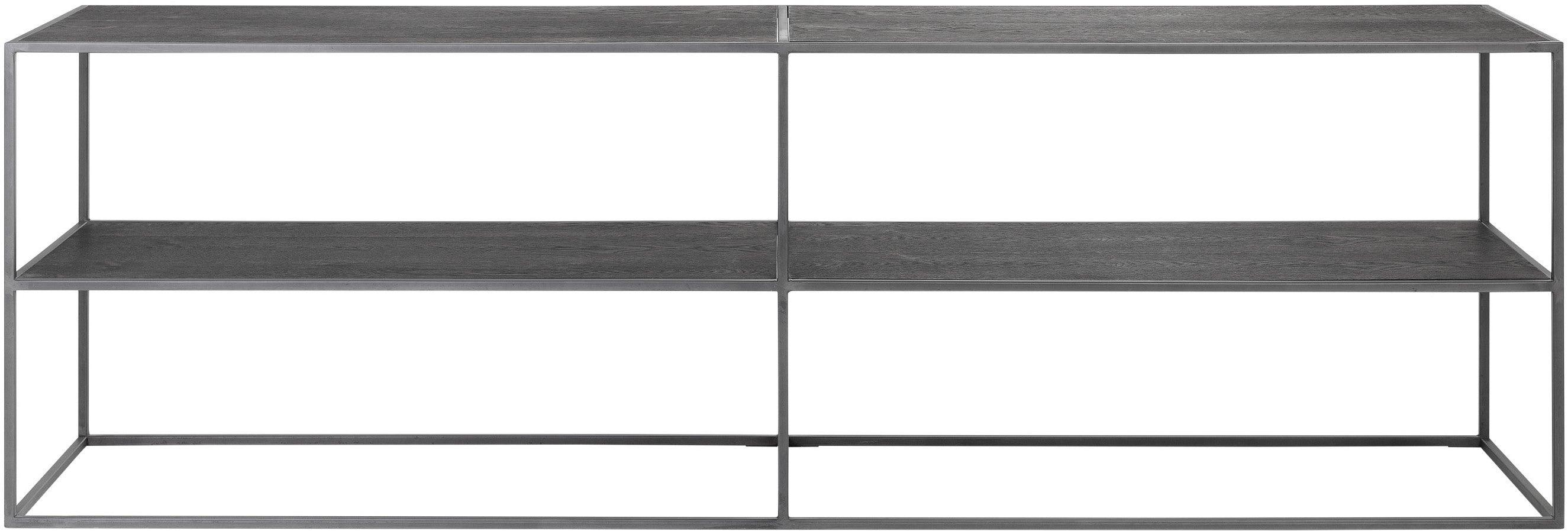 Illusion Oak Wood Parquet Sideboard L + Toprack L with Steel Frame - Maison Rêves UK