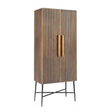 Ironville Gold 2 Door Cabinet with Black Metal Legs by Richmond Interiors - Maison Rêves UK