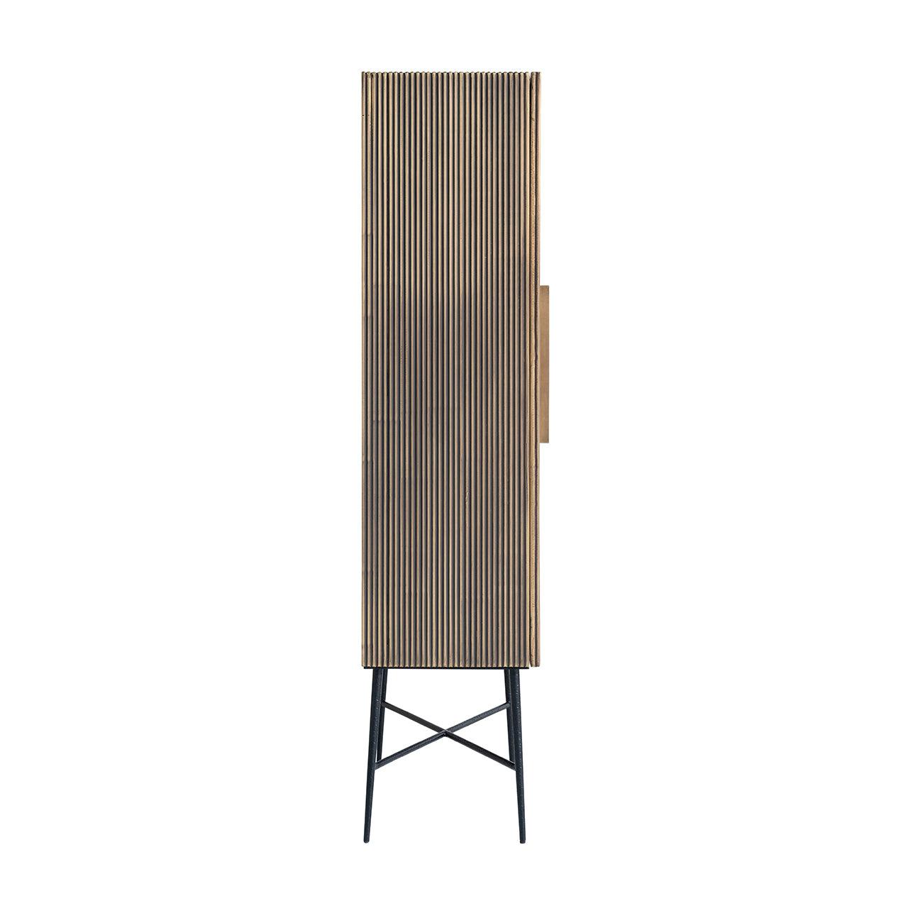 Ironville Gold 2 Door Cabinet with Black Metal Legs by Richmond Interiors - Maison Rêves UK