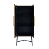 Ironville Gold 2 Door Cabinet with Black Metal Legs by Richmond Interiors - Maison Rêves UK