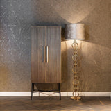 Ironville Gold 2 Door Cabinet with Black Metal Legs by Richmond Interiors - Maison Rêves UK