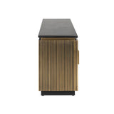 Ironville Gold Low Sideboard with Black Marble Top by Richmond Interiors - Maison Rêves UK