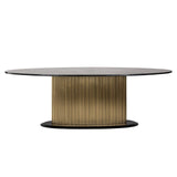 Ironville Oval Dining Table with Dark Marble Top by Richmond Interiors - Maison Rêves UK