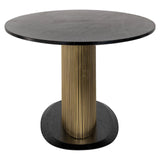 Ironville Oval Dining Table with Dark Marble Top by Richmond Interiors - Maison Rêves UK