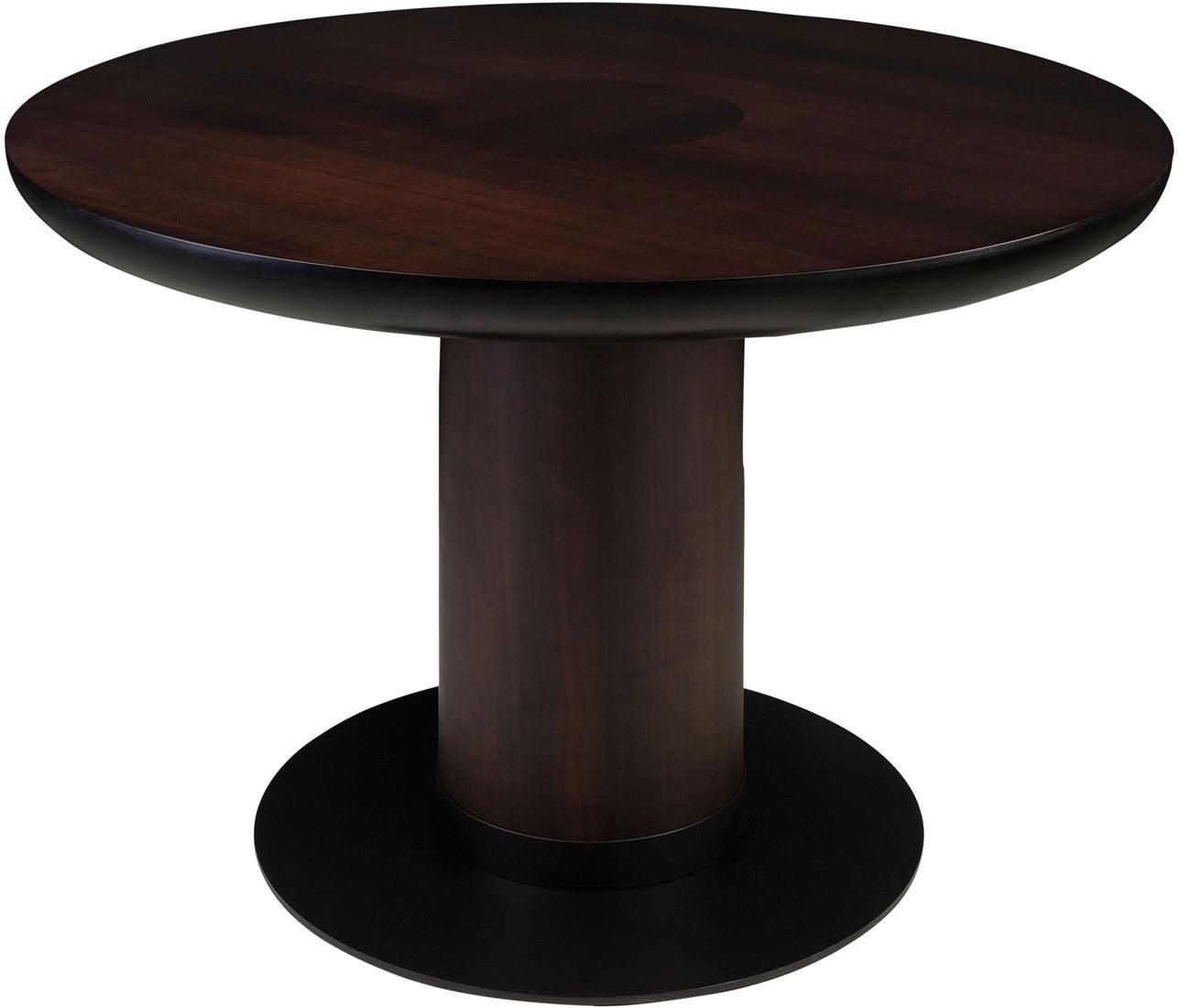 Joburg Ø120 Brown Wooden Circular Dining Table - Maison Rêves UK