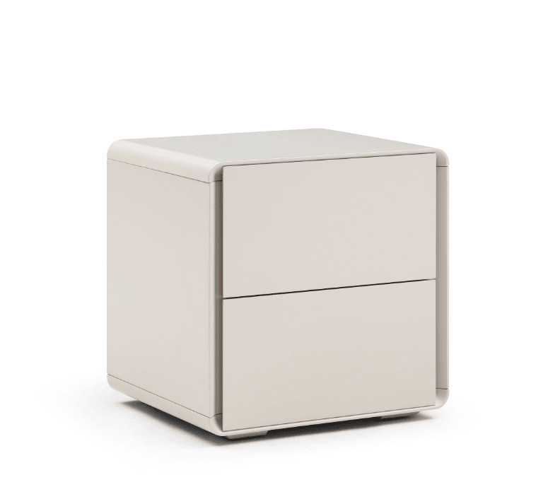 Kota Bedside Table - Matte Beige - Maison Rêves UK