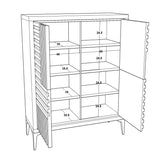 Kyoto Textured Dry Grey Oak Cabinet by Berkeley Designs - Maison Rêves UK