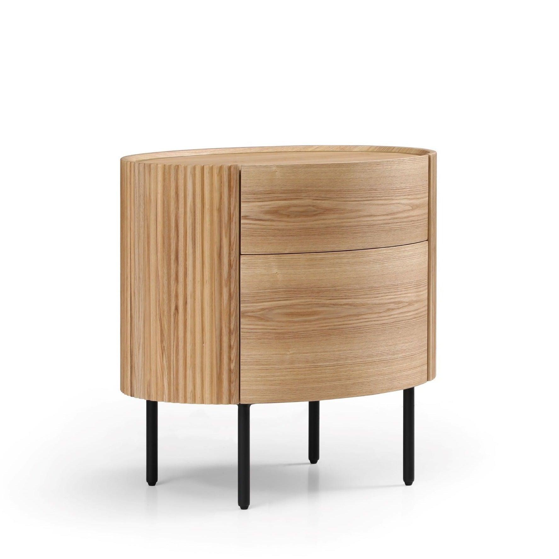 Lantine Bedside Table - Ash Oak - Maison Rêves UK