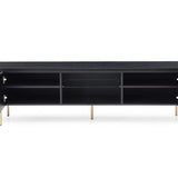 Lantine TV Unit - Matte Black Oak - Maison Rêves UK