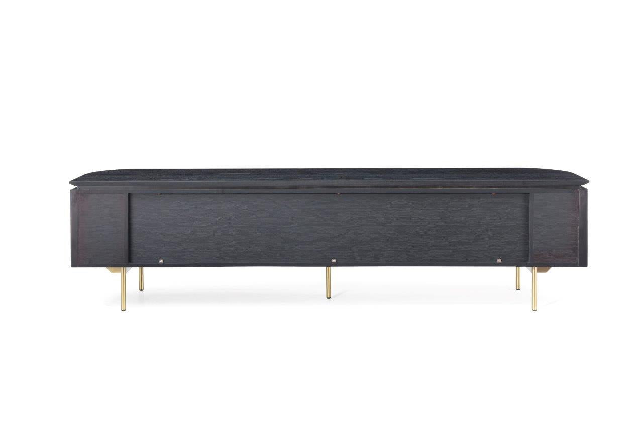 Lantine TV Unit - Matte Black Oak - Maison Rêves UK