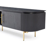 Lantine TV Unit - Matte Black Oak - Maison Rêves UK