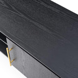 Lantine TV Unit - Matte Black Oak - Maison Rêves UK