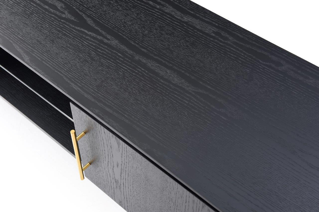 Lantine TV Unit - Matte Black Oak - Maison Rêves UK