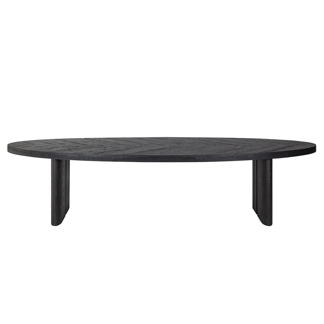 Lilly Large Oval Recycled Oak Dining Table in Dark Coffee by Richmond Interiors - Maison Rêves UK