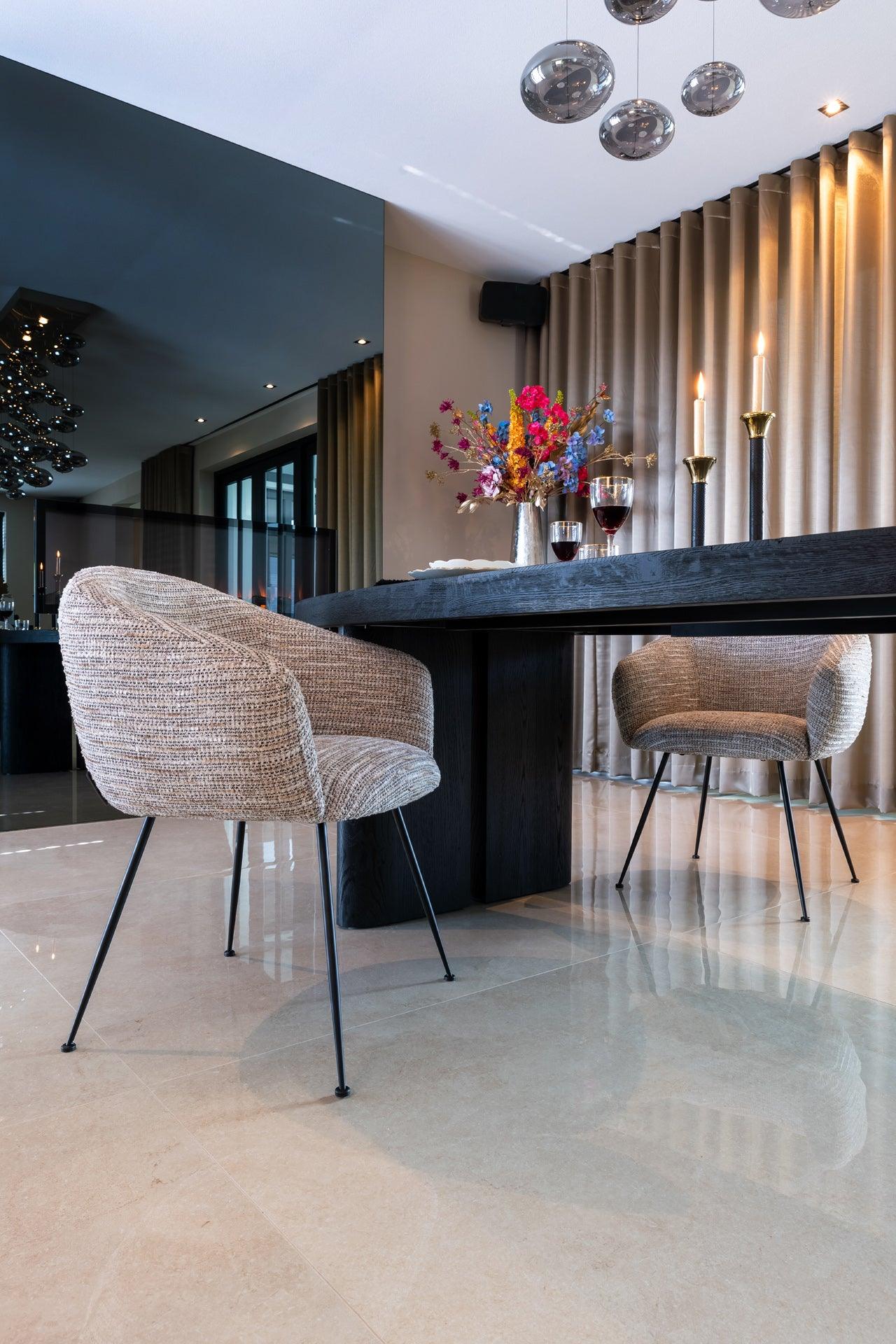 Lilly Large Oval Recycled Oak Dining Table in Dark Coffee by Richmond Interiors - Maison Rêves UK