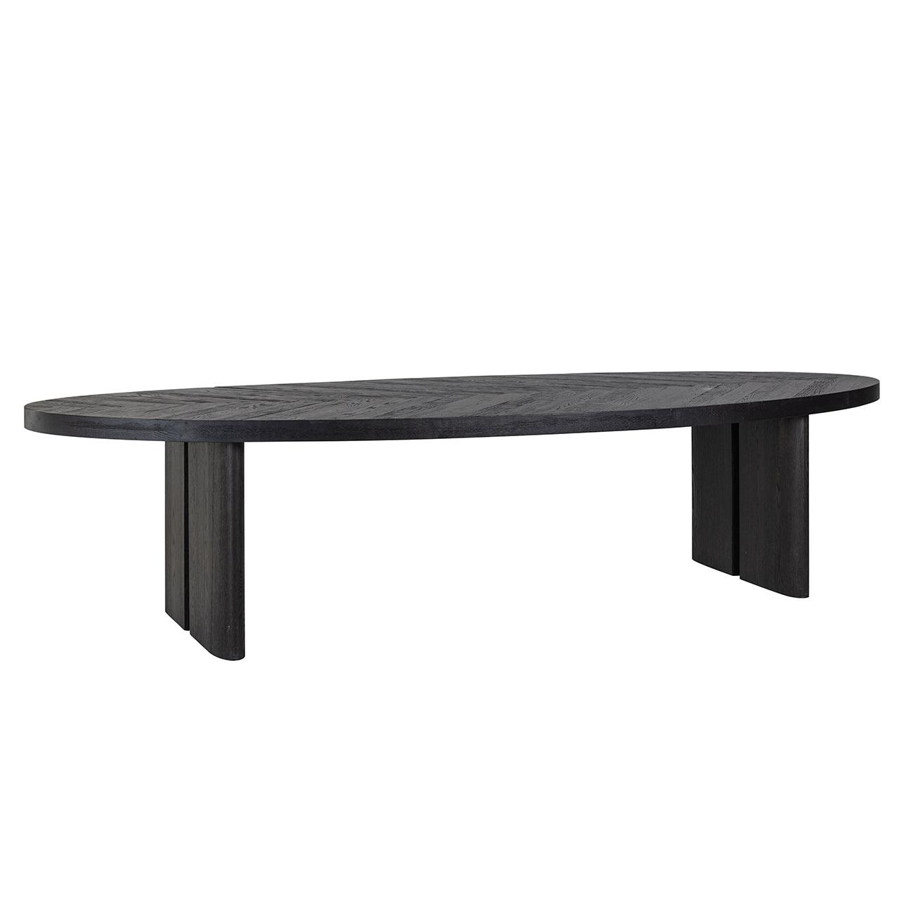Lilly Large Oval Recycled Oak Dining Table in Dark Coffee by Richmond Interiors - Maison Rêves UK
