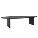 Lilly Large Oval Recycled Oak Dining Table in Dark Coffee by Richmond Interiors - Maison Rêves UK
