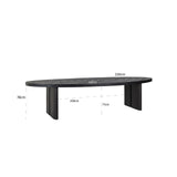 Lilly Large Oval Recycled Oak Dining Table in Dark Coffee by Richmond Interiors - Maison Rêves UK