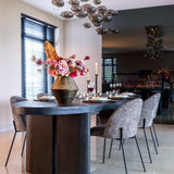 Lilly Large Oval Recycled Oak Dining Table in Dark Coffee by Richmond Interiors - Maison Rêves UK