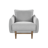 Louie Grey Linen Fabric Armchair by Twenty10 Designs