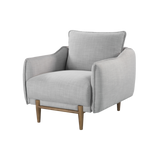 Louie Grey Linen Fabric Armchair by Twenty10 Designs