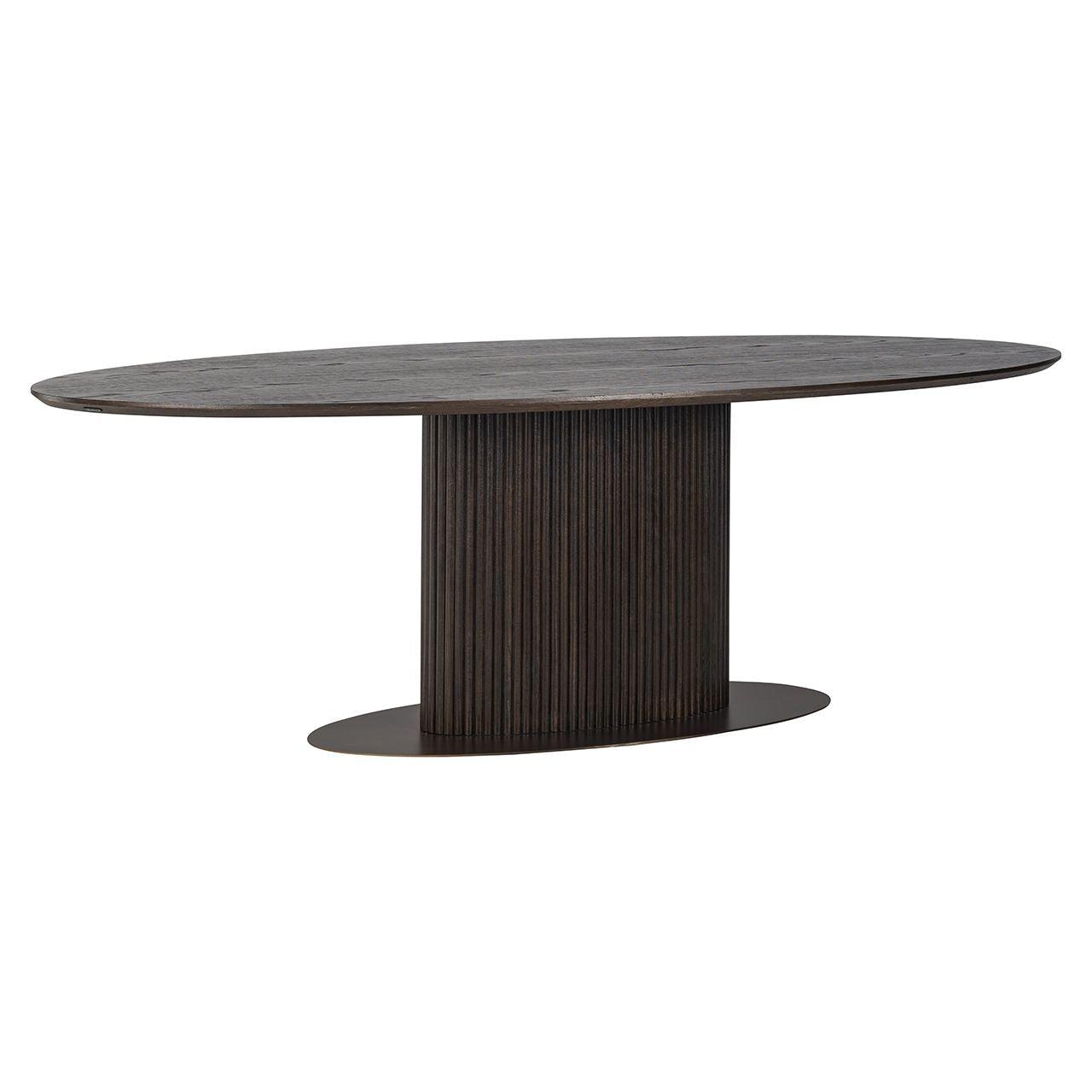 Luxor Brown Oval Wooden Dining Table by Richmond Interiors - Maison Rêves UK