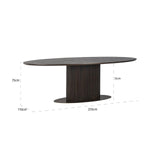 Luxor Brown Oval Wooden Dining Table by Richmond Interiors - Maison Rêves UK
