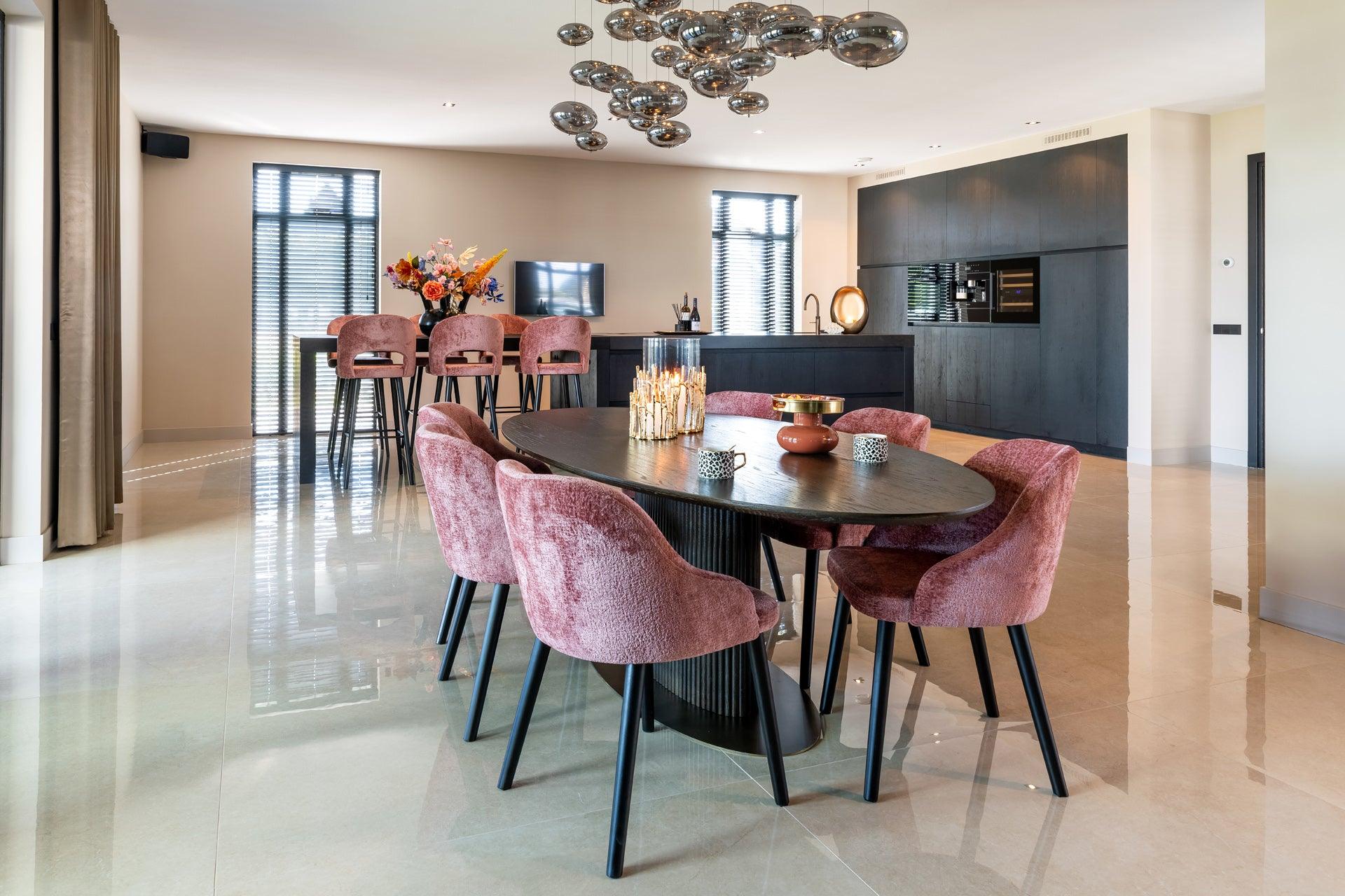 Luxor Brown Oval Wooden Dining Table by Richmond Interiors - Maison Rêves UK